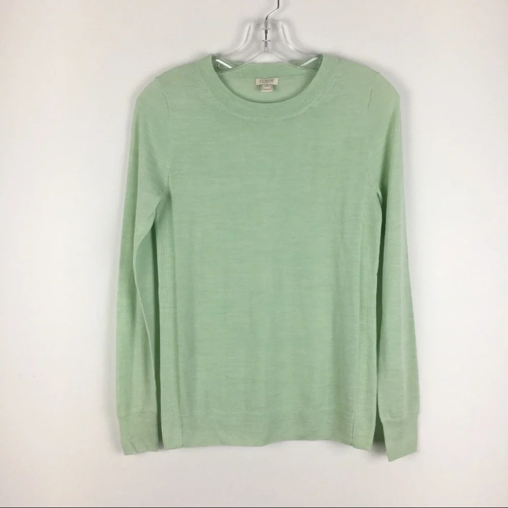 J.Crew Mint‎ Green Lightweight Crew Sweater XXS